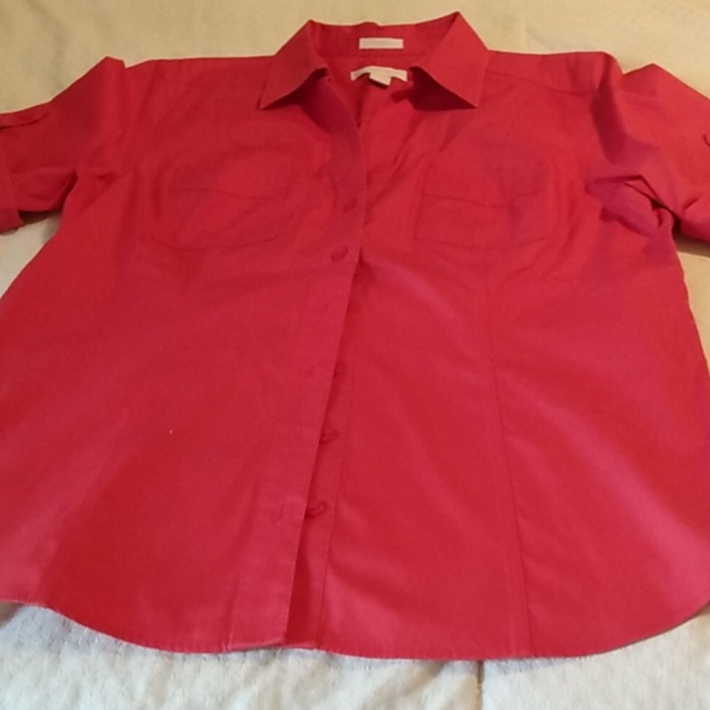 Chico's red button up blouse